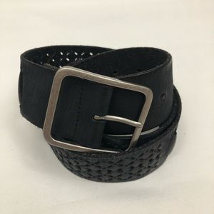 Buckle Black Leather Belt